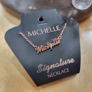 MICHELLE Personalized Necklace In Rose Gold